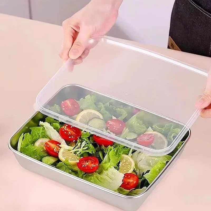 Non Stick Baking Pan Food Storage Box with Cover