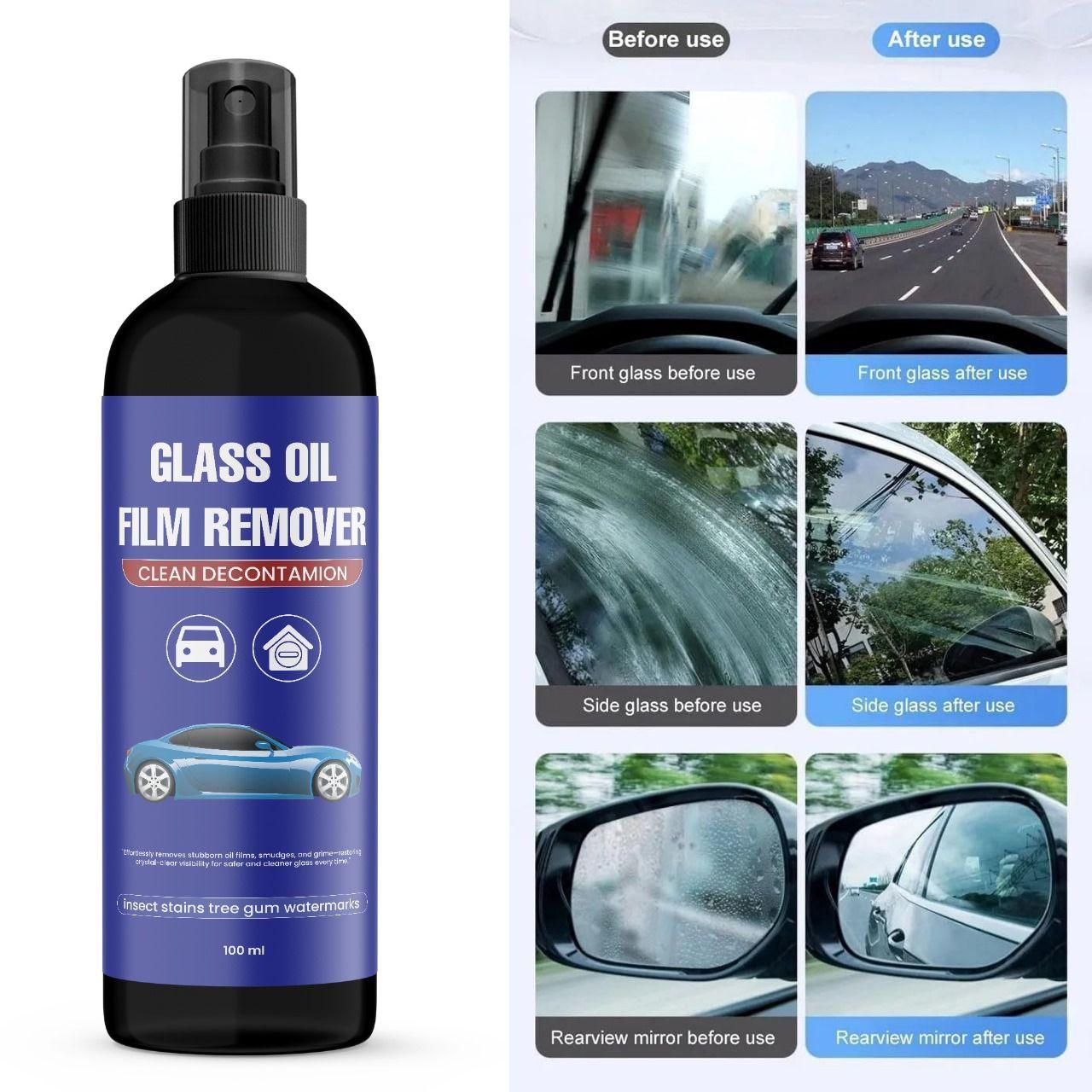Glass Oil Film Remover 200 ml - BUY 1 GET 1 FREE