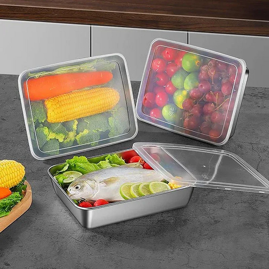 Non Stick Baking Pan Food Storage Box with Cover