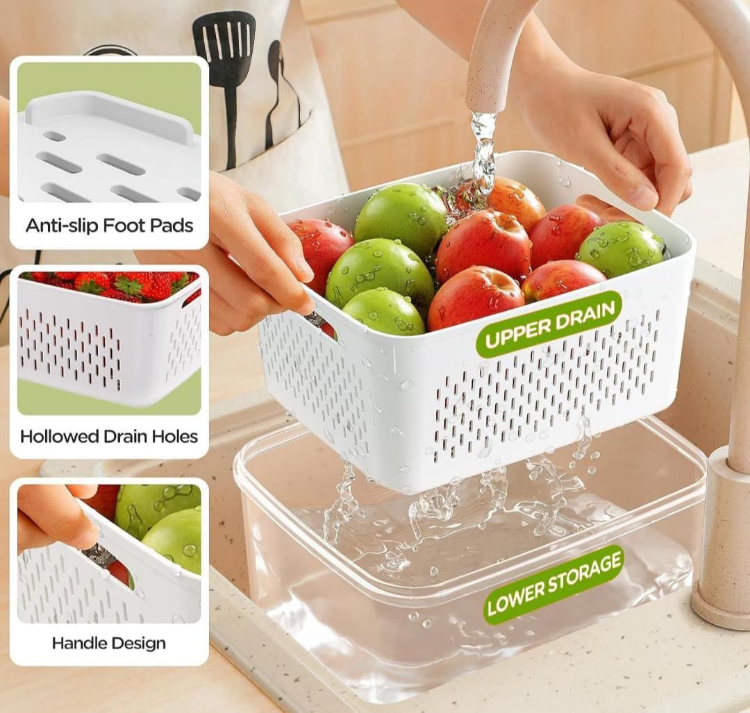 Kitchen Food Storage Containers Set (Pack of 2)