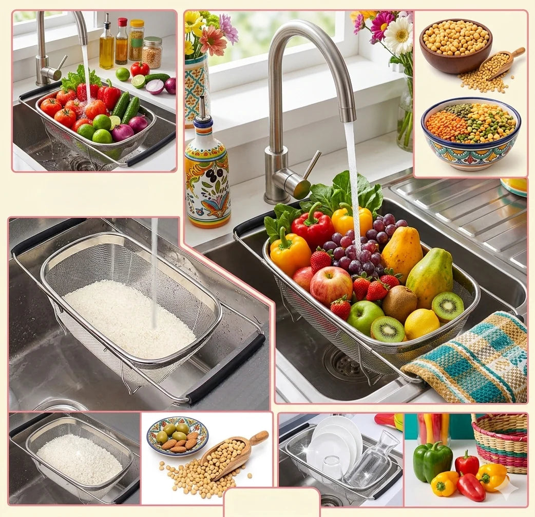 Stainless Steel Colander Oval Shape Big Size